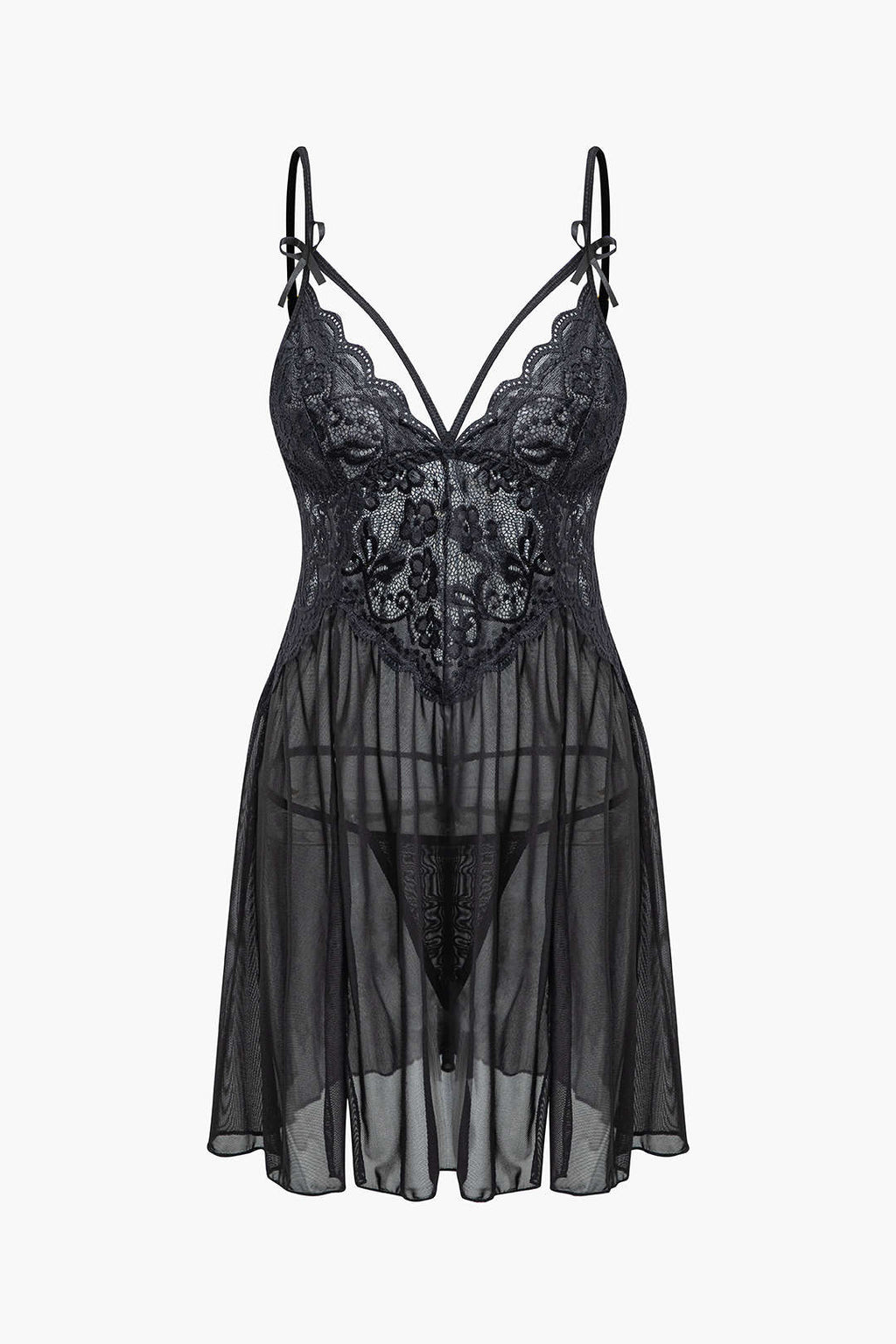 Dantel Şeffaf Nakışlı Bustier Gece Elbisesi