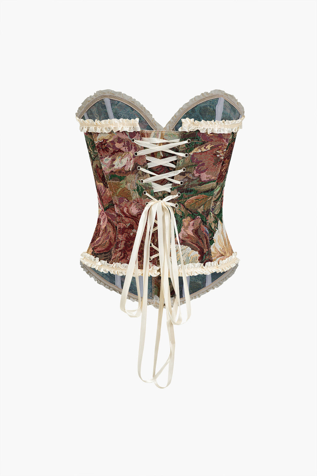 Donna Desenli Straplez Korse Top
