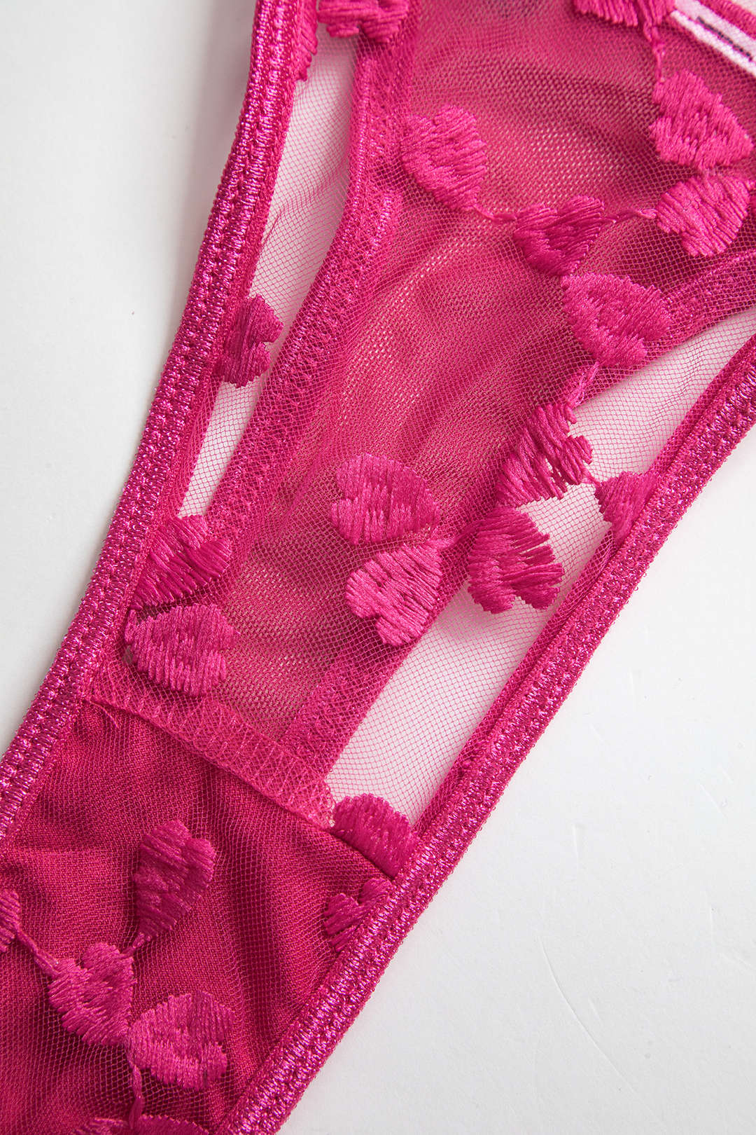 Dantel Nakışlı Bustier Kemerli Lingerie Garter Seti