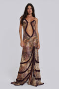 Alondra Cutout Transparan Elbise