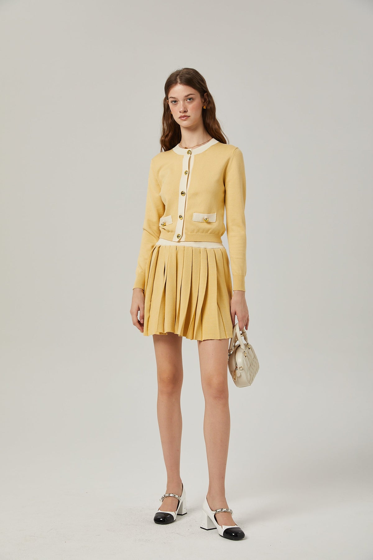 Clémence Yün Hırka Ve Etek Kombin Seti