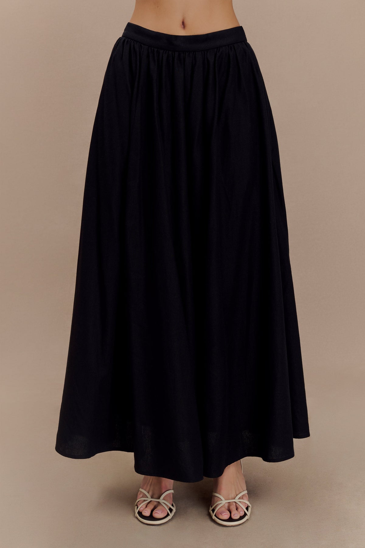 Clarence Keten A-Line Maxi Etek - Siyah