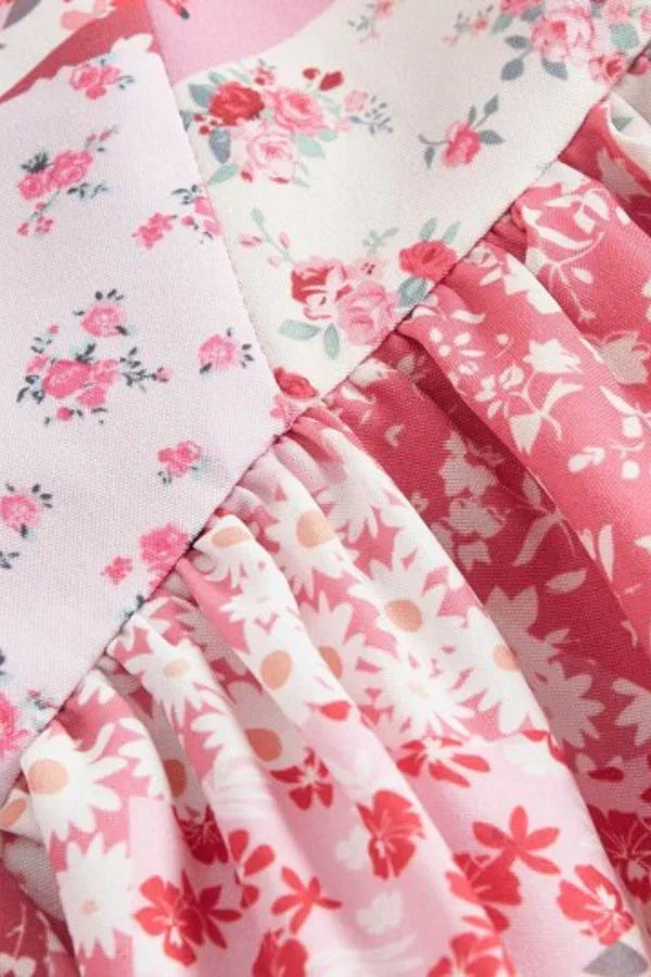 Blossomia Çiçek Desenli Katlı Mini Elbise ®