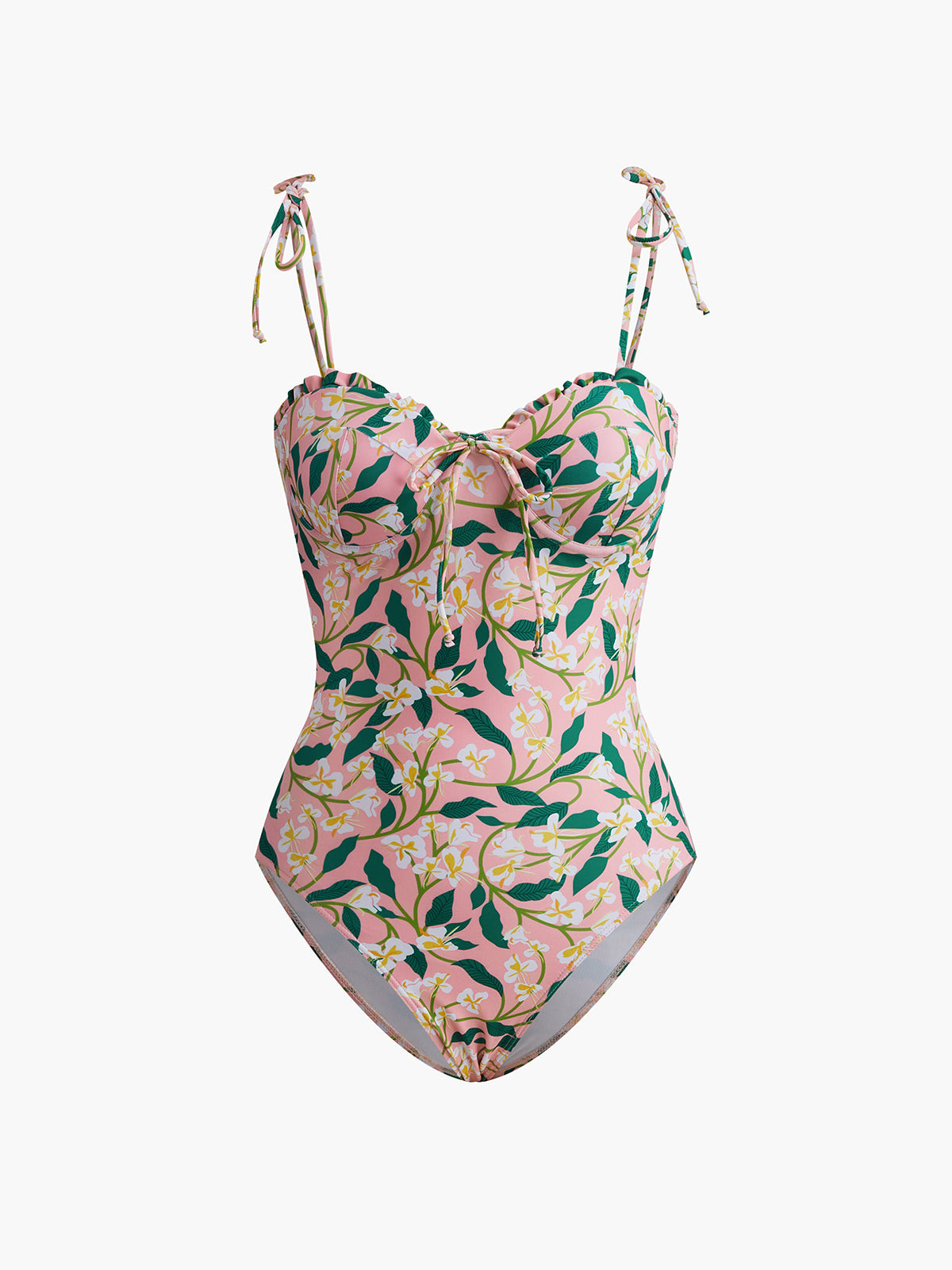Floral Bağlama Askı Mayo