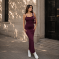 Isabelle askılı Uzun Elbise