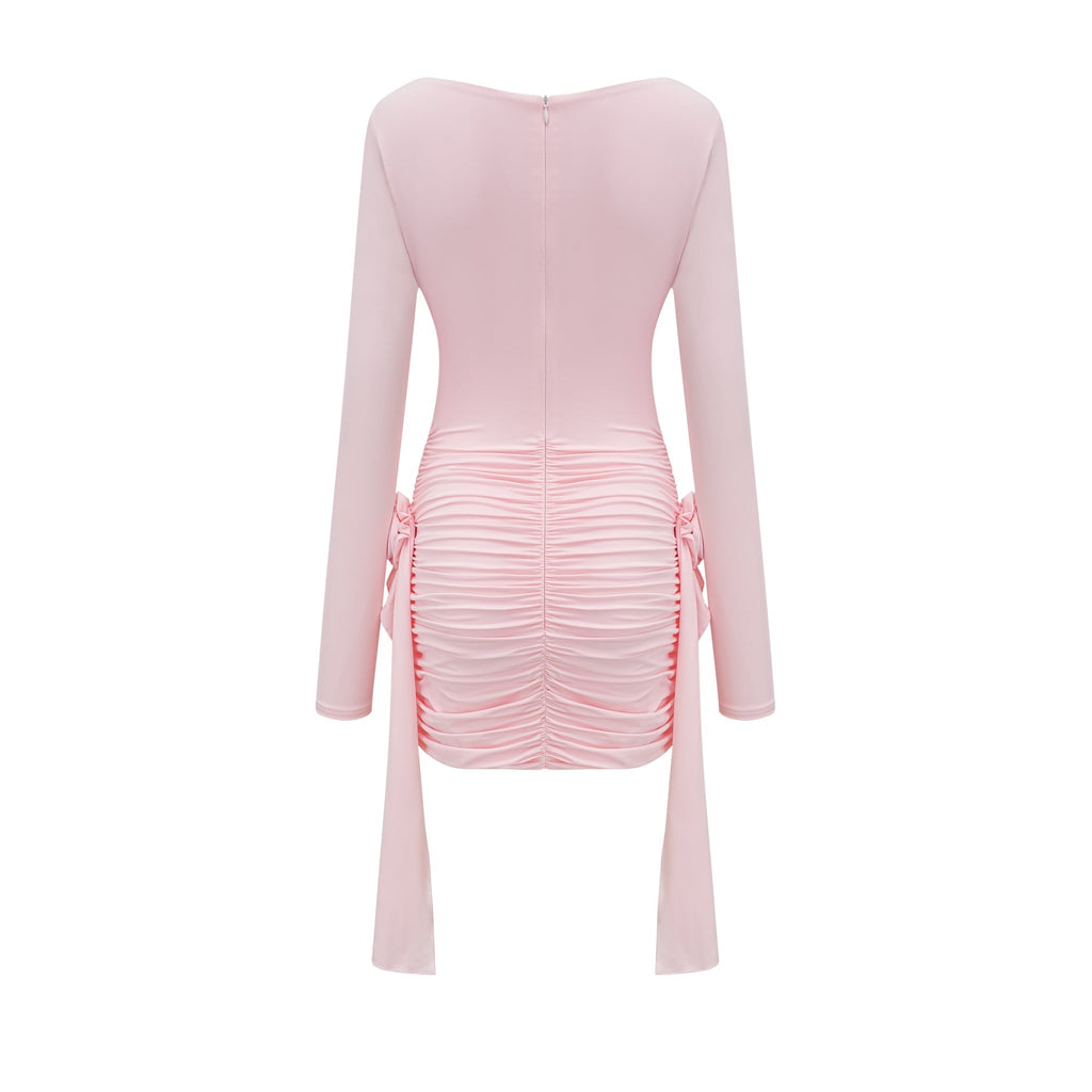 Chloé Pembe Uzun Kollu Çiçekli Elbise