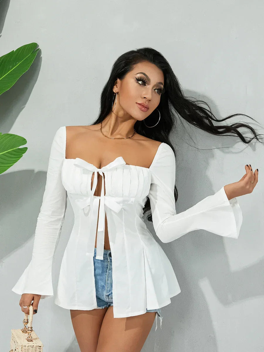 Fransız Model Bağlamalı Bluz