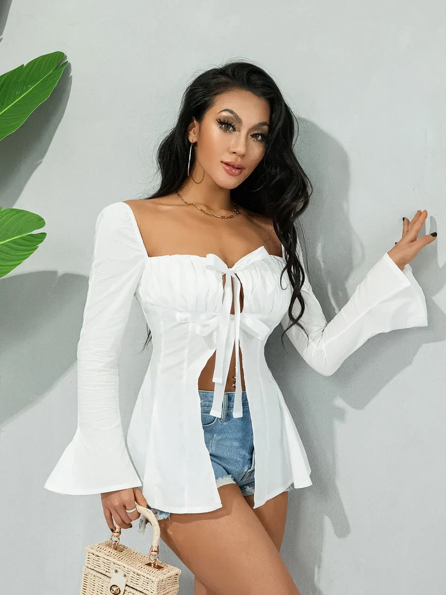 Fransız Model Bağlamalı Bluz