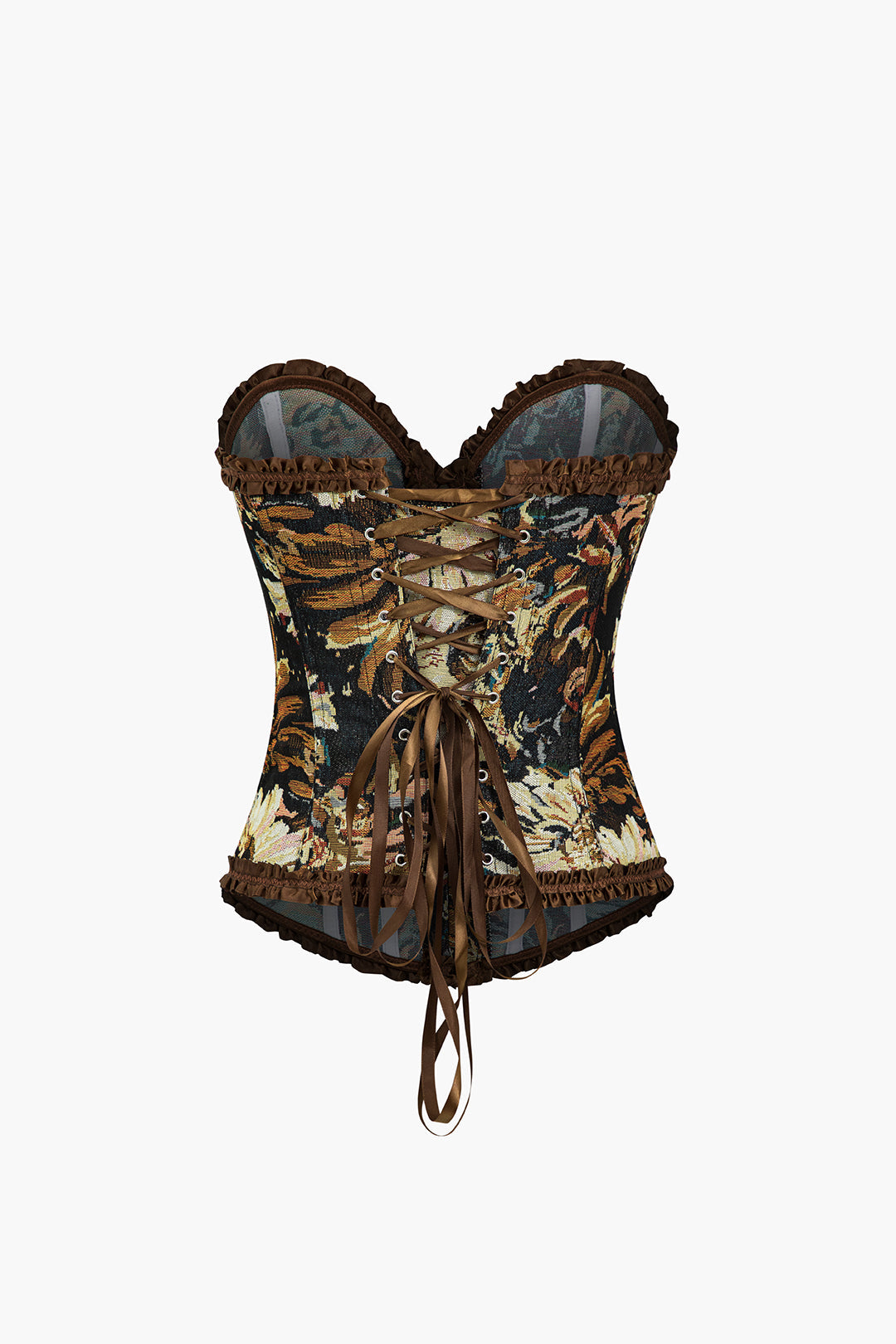 Donna Desenli Straplez Korse Top