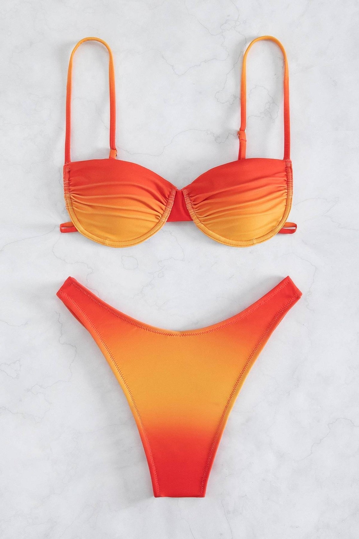 Brook Baskılı Degrade Bikini Takımı