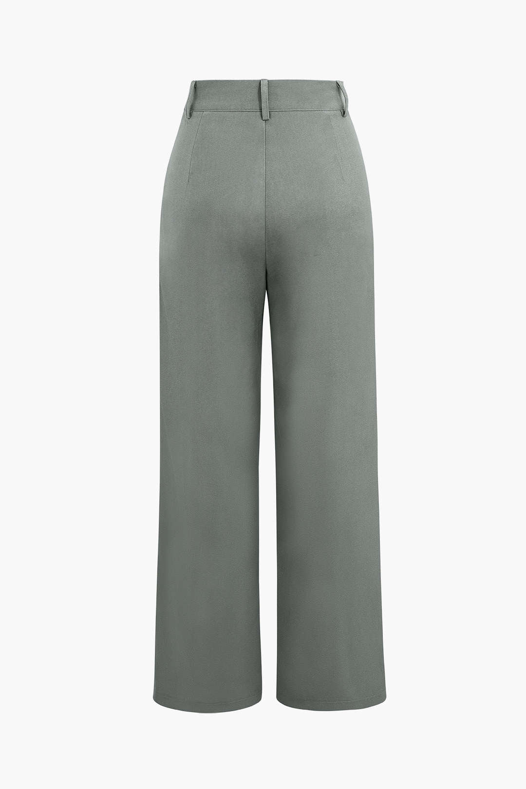 Drape Wrap Düz Paça Takım Pantolon