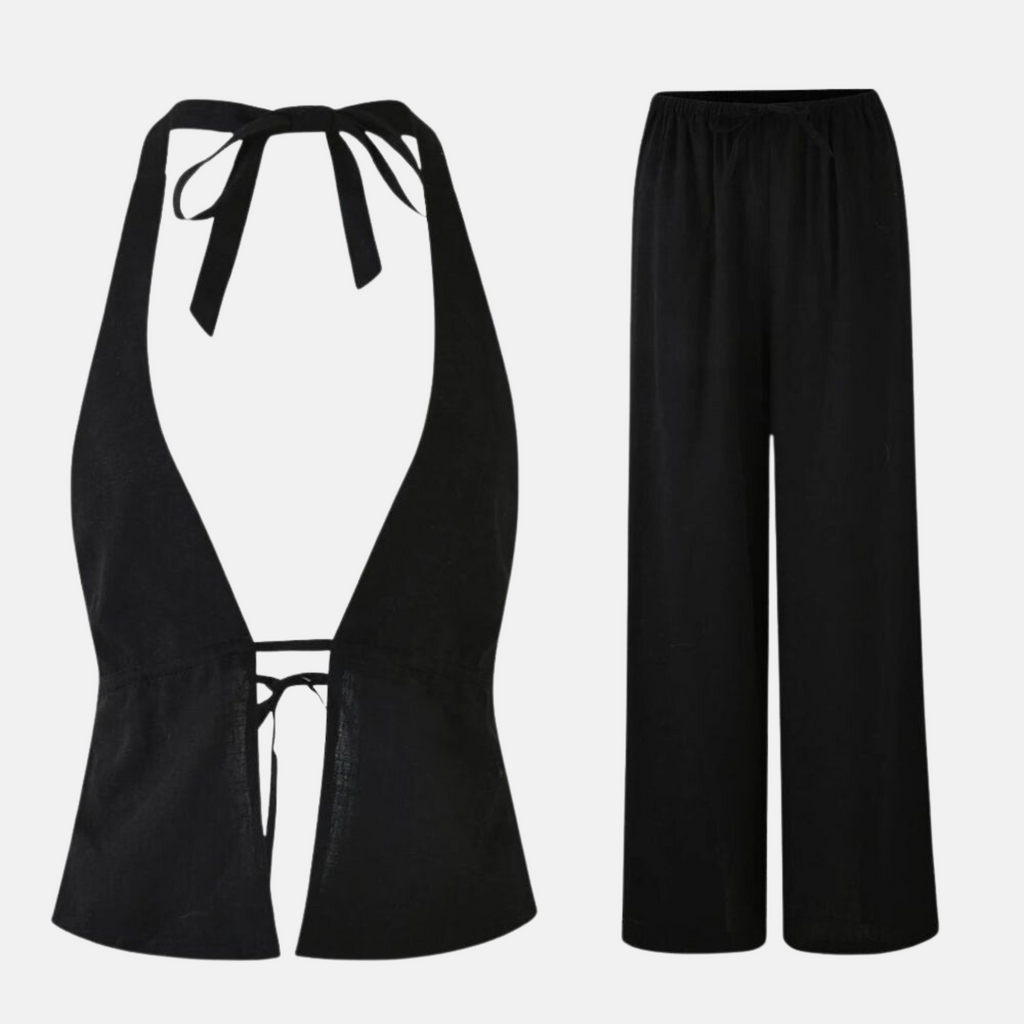 Galore Bağlamalı Üst ve Pantolon Takımı